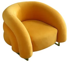 Fotoliu galben în living în stil art nouveau DEPRIMO 37943 by Deprimo