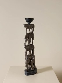 Suport lumanare din polirasină, „African Totem”
