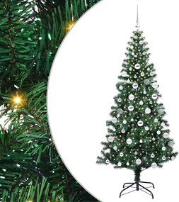 vidaXL Pom de Crăciun artificial pre-iluminat cu 300 LED Verde 180 cm