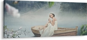 Tablou - Femeia pe barcă (120x50 cm)