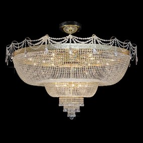 Plafoniera eleganta XXXL cristal Bohemia L15 502/160/1-A, 3; F 4 floor, tube