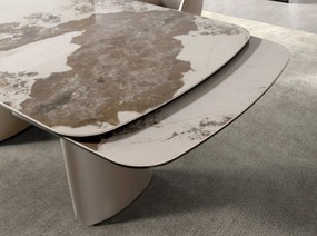 Masa extensibila design LUX Porcelain Marble 180-260cm