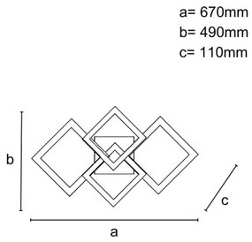 Lustră LED dimabilă aplicată LED/95W/230V 3000-6500K + telecomandă