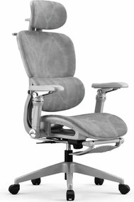 RESIGILAT- Scaun ergonomic, Sezut Translatie, cotiere 6D, tetiera 6D, suport lombar reglabil, spătar reglabil inaltime, pivotant, suport picioare, Gri