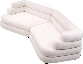 Canapea design LUX cu spatar rotunjit Malaga L, Lyssa off-white