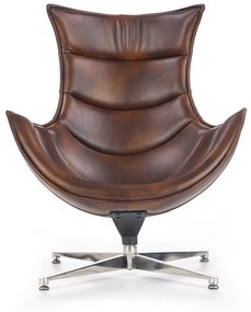 Fotoliu tapitat Luxor maro - H 96 cm