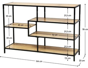 Etajera, neagra   stejar, BILOTE TIP 2