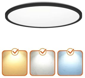 Plafonieră LED pentru baie NIVERA LED/24W/230V IP54 d. 30 cm negru