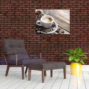 Tablou pe sticlă - Espresso (70x50 cm)