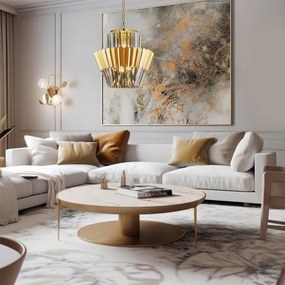 Lustră pe lanț DONNA 9xE14/40W/230V d. 45 cm auriu