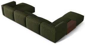 Colțar modular verde (cu colț pe partea stângă /în formă de "U") Martina – Micadoni Home