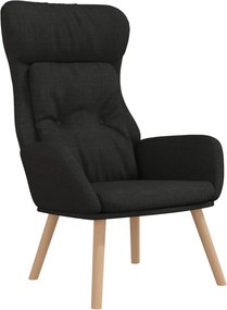 vidaXL Scaun de relaxare, negru, material textil
