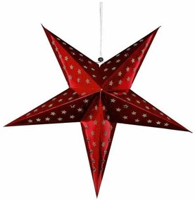 Stea luminoasă de Crăciun cu temporizator 60 cm, 10 LED, roșu