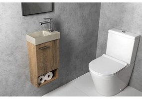 Chiuvetă mică pentru WC gri deschis din beton 31x17 cm Piccolino – Sapho