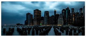 Tablou - Privire spre Zgârâie nori din New York (120x50 cm)