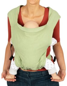 Marsupiu bebe ergonomic ajustabil si compact din in Kidizi Numi Olive, de la 4-12 kg, include saculet transport