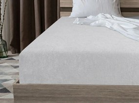 Cearsaf din fleece elastic MOLTON argintiu 180 x 200 cm