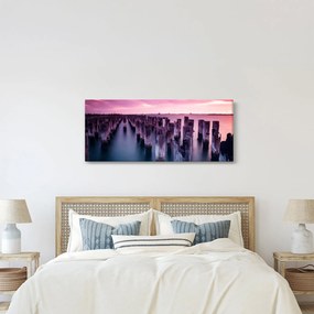 Tablou cu pari din lemn (120x50 cm)