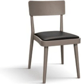 Scaun Lola, structura lemn fag si piele ecologica - BEJ
