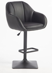 HR2055KW Scaun Neagră din Piele Ecologica cu Bază Neagră