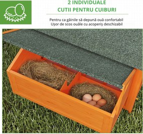 PawHut Coteț pentru Găini de Grădină din lemn de Brad, lemn verde, 160x98.5x107cm | Aosom Romania