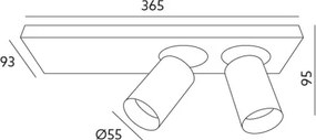 Lampă de masă LED BERGEN 2xLED/11W/230V