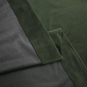 Set draperie din catifea blackout cu rejansa transparenta cu ate pentru galerie, Madison, densitate 700 g/ml, Kelp, 2 buc