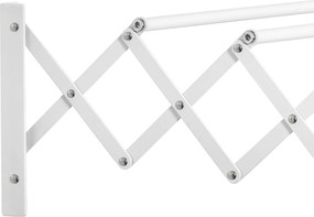HOMCOM Uscător de Rufe Retractabil pentru Perete, Uscător Pliabil Economisitor de Spațiu din Metal pentru Interior și Exterior, 63,5x60x20 cm, Alb | Aosom Romania