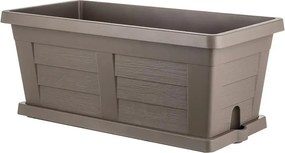Jardinieră de grădină cu volum mare Bama Legno cappuccino, 80 x 40 x 35 cm, 80 cm