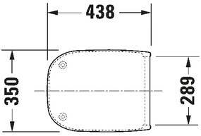 Duravit 67390099 - Capac WC SoftClose D-CODE, 35 x 43,8 cm, alb