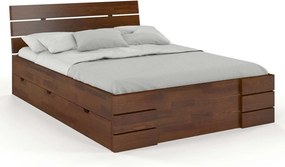 Pat lemn masiv TerraCraft cu sertar Model 1 Fag Personalizabil - 90x200, Nuc