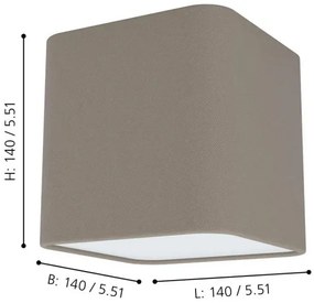 Eglo 99302 - Plafonieră POSADERRA 1xE27/28W/230V