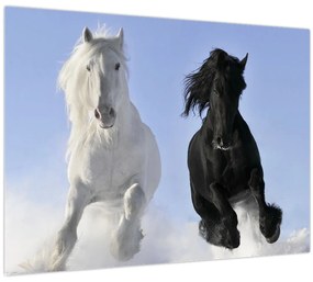 Tablou - Caii în timpul iernii (70x50 cm)