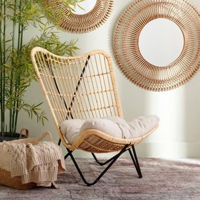 Fotoliu în culoare naturală țesut – Ixia