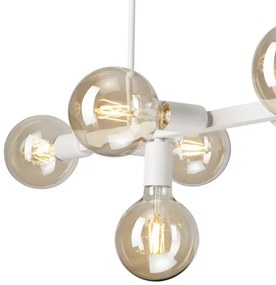 Lustră pe tijă ASTRID 8xE27/60W/230V alb