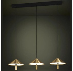 Lustră LED dimabilă pe cablu Eglo 390272 PARAGUAY 3xLED/12W/230V 3000K auriu