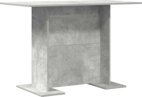 vidaXL Masă de dining Gri din beton 110 x 60 x 75 cm Lemn compozit