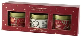 Set de lumânări de Crăciun Merry Christmas Spicedberry/Velvent vanilla, 2 buc