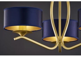 Jupiter 2113 - Lustră pe tijă KASZMIR 3xE27/15W/230V albastru/auriu