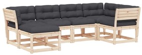 3217040 vidaXL Set canapele de grădină cu perne, 6 piese, lemn masiv de pin