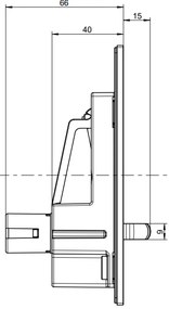 Clapeta de actionare, antracit mat, Villeroy  Boch ViConnect
