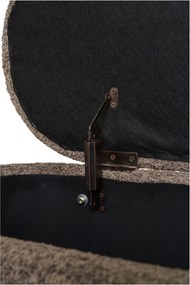 Bancă Branca cu depozitare, cu cataramă, maro/natural