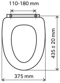 FERRO - Capac WC din MDF, decor fag