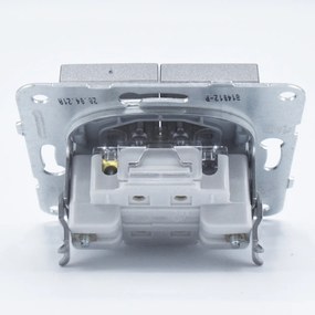 Intrerupator dublu, 10A, IP20, Grafit, Panasonic Arkedia Slim/Karre Plus Plus