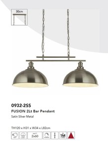 Lustra suspendata din metal Fusion 2L