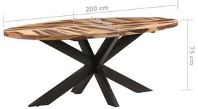 Masa de bucatarie, 200x100x75 cm, lemn acacia, finisaj sheesham 1, 200 x 100 x 75 cm, lemn masiv de acacia