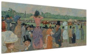 Tablou - Jean-Louis Forain, The Races at Longchamp, reproducere (120x50 cm)