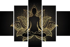 Tablou - Silueta într-o floare de lotus (150x105 cm)