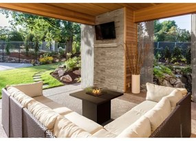 Șemineu de exterior pe gaz Planika Square Table GAS 79,7x90 cm 10kW