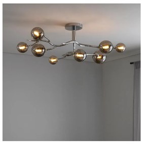 Lustră LED aplicată Brilagi MISTEL 9xG9/3W/230V crom lucios/fumuriu